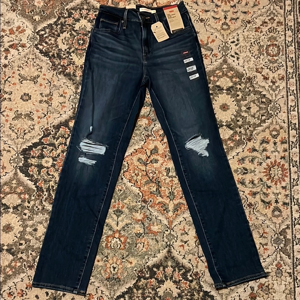 Levi's Women's Distressed Blue Jeans